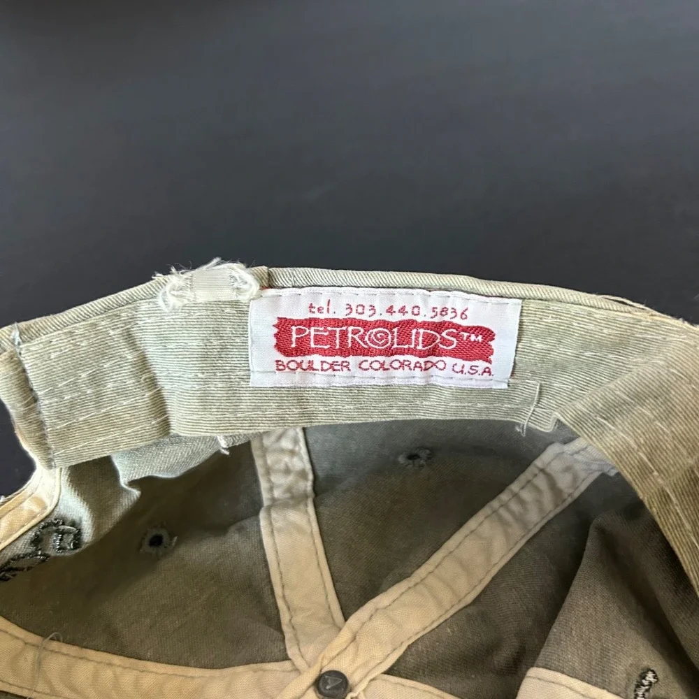 Vintage Petrolids Hat Cap Strap Back Adjustable Faded Green Boulder Colorado USA